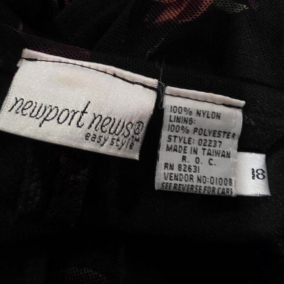 Vintage 90s Rose Mesh Wrap Maxi Dress Whimsigoth Romantic Size 18 Wedding Guest - Picture 7 of 8